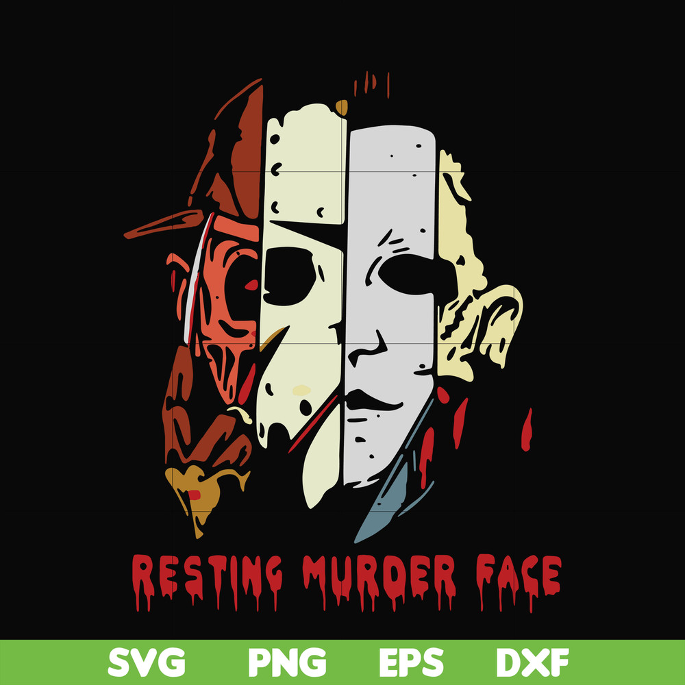 HLW0161-Resting murder face svg, png, dxf, eps digital file HLW0161.jpg