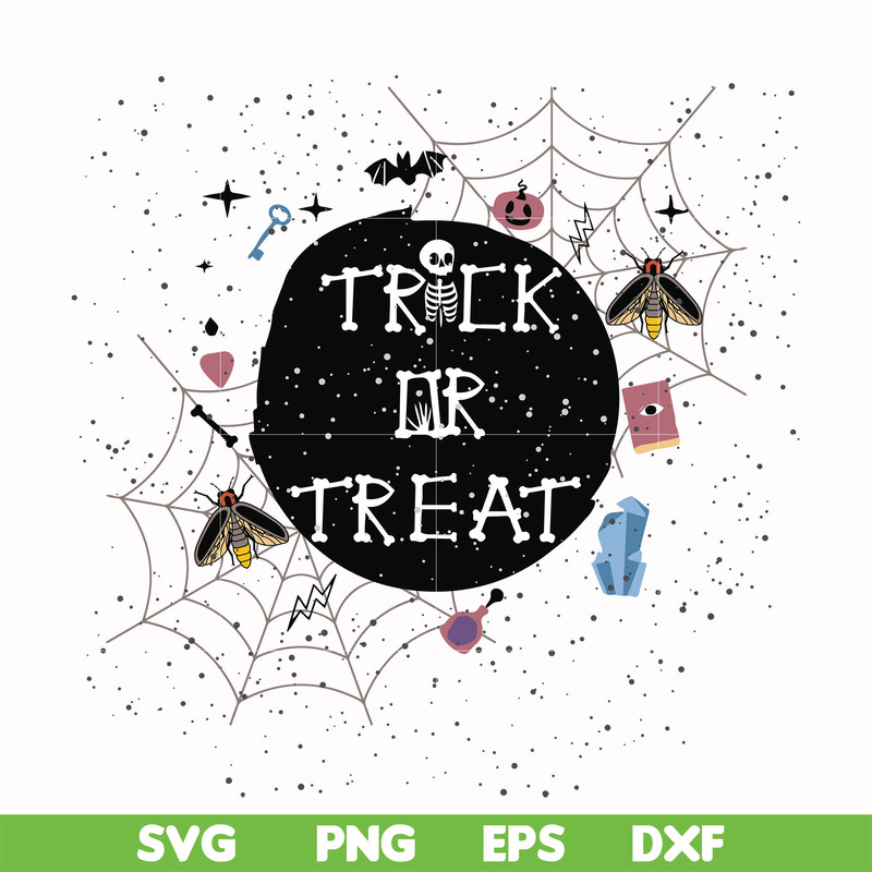 HLW17072017-Trick or treat svg, png, dxf, eps digital file HLW17072017.jpg