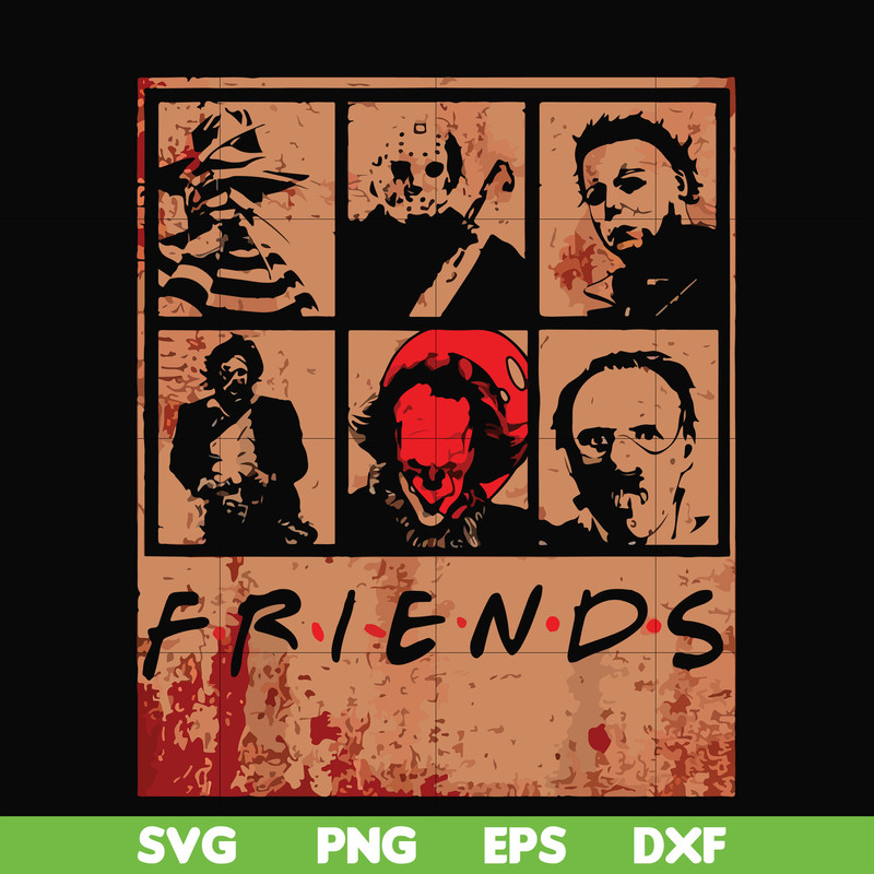 HLW2307201-Scary Friends Horror svg, Halloween svg, png, dxf, eps digital file HLW2307201.jpg