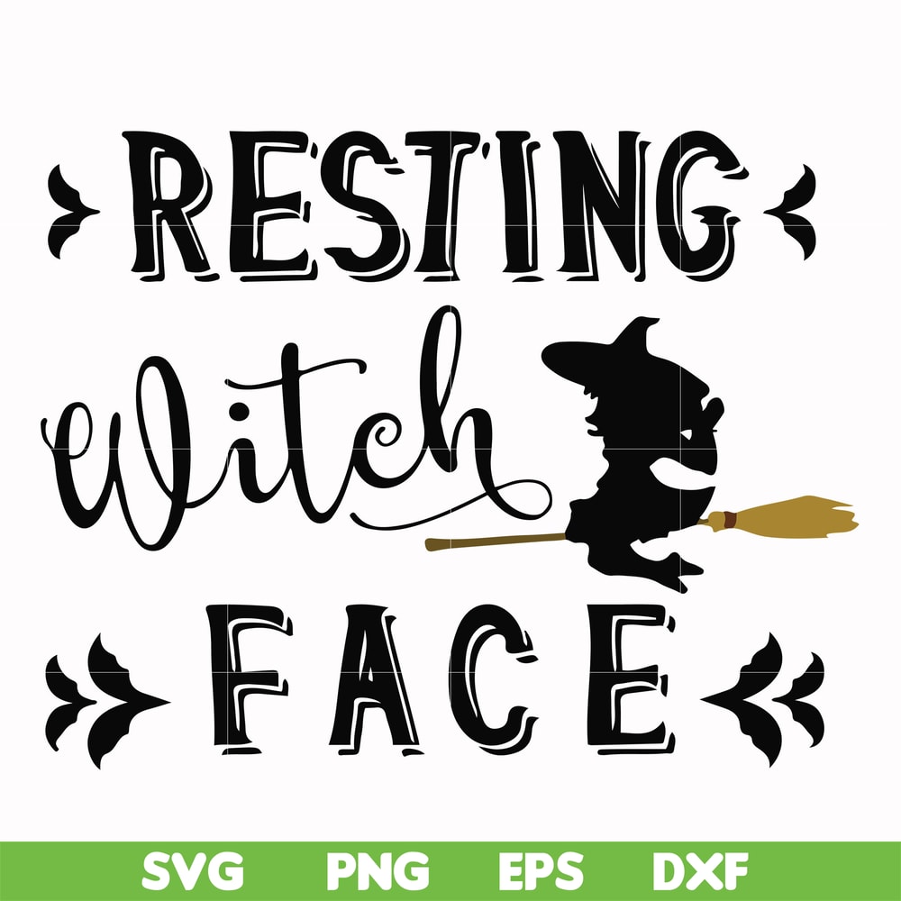 HLW24072022-Resting witch face svg, halloween svg, png, dxf, eps digital file HLW24072022.jpg