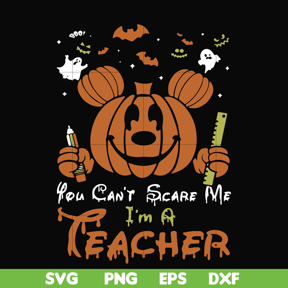 HLW2507203-You cant scare me im a teacher svg, png, dxf, eps digital file HLW2507203.jpg