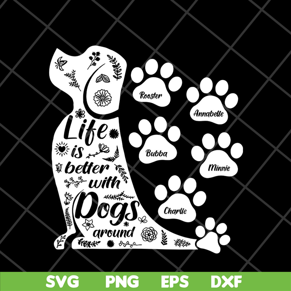 MTD08042105-life a with dogs svg, Mother's day svg, eps, png, dxf digital file MTD08042105.jpg