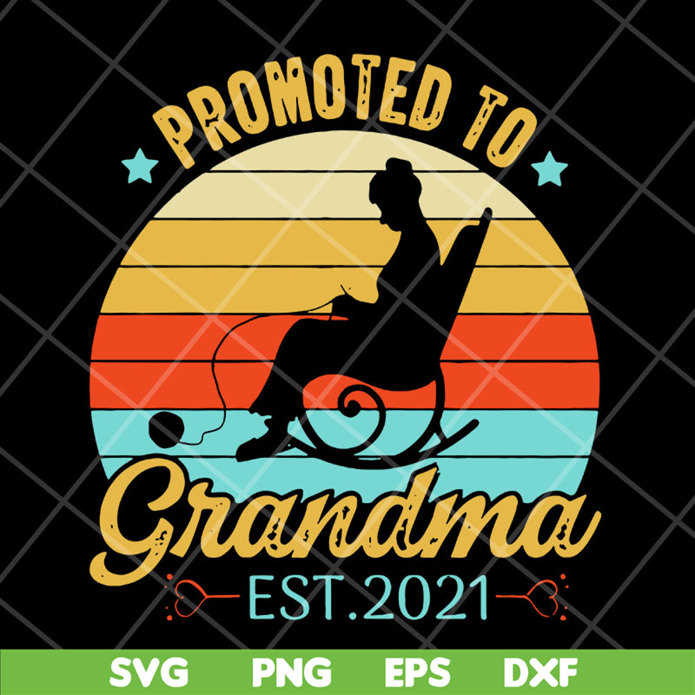 MTD20042113-Promoted to grandma est 2021 svg, Mother's day svg, eps, png, dxf digital file MTD20042113.jpg
