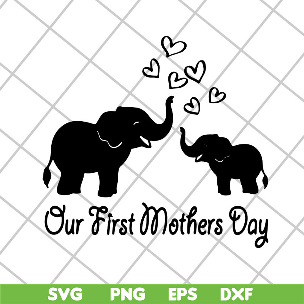 MTD23042133-Mothers Day Elephant svg, Mother's day svg, eps, png, dxf digital file MTD23042133.jpg