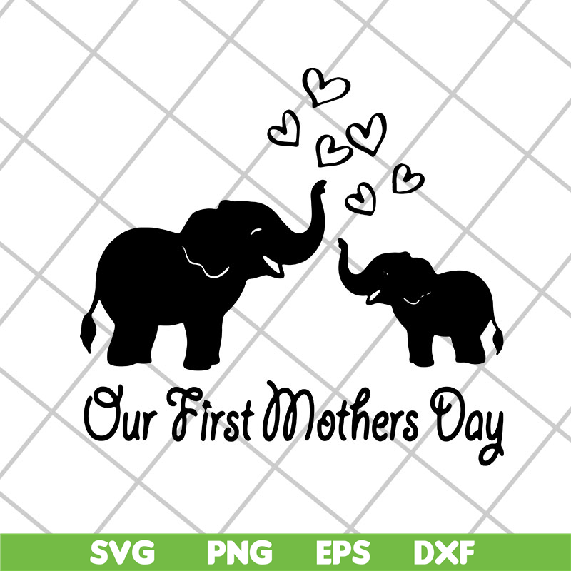MTD23042133-Mothers Day Elephant svg, Mother's day svg, eps, png, dxf digital file MTD23042133.jpg