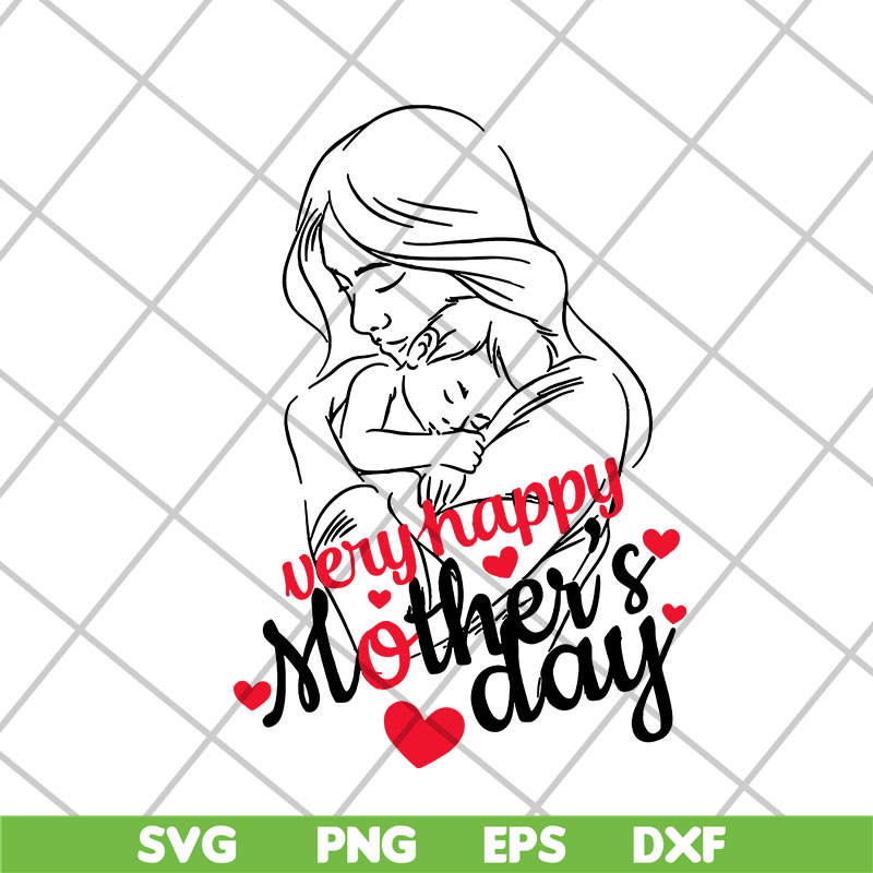 MTD26042110-very happy mother's day svg, Mother's day svg, eps, png, dxf digital file MTD26042110.jpg