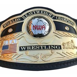 NWA Domed Globe Handmade World Heavyweight Championship Title Replica Brass Belt Adult Size 2MM