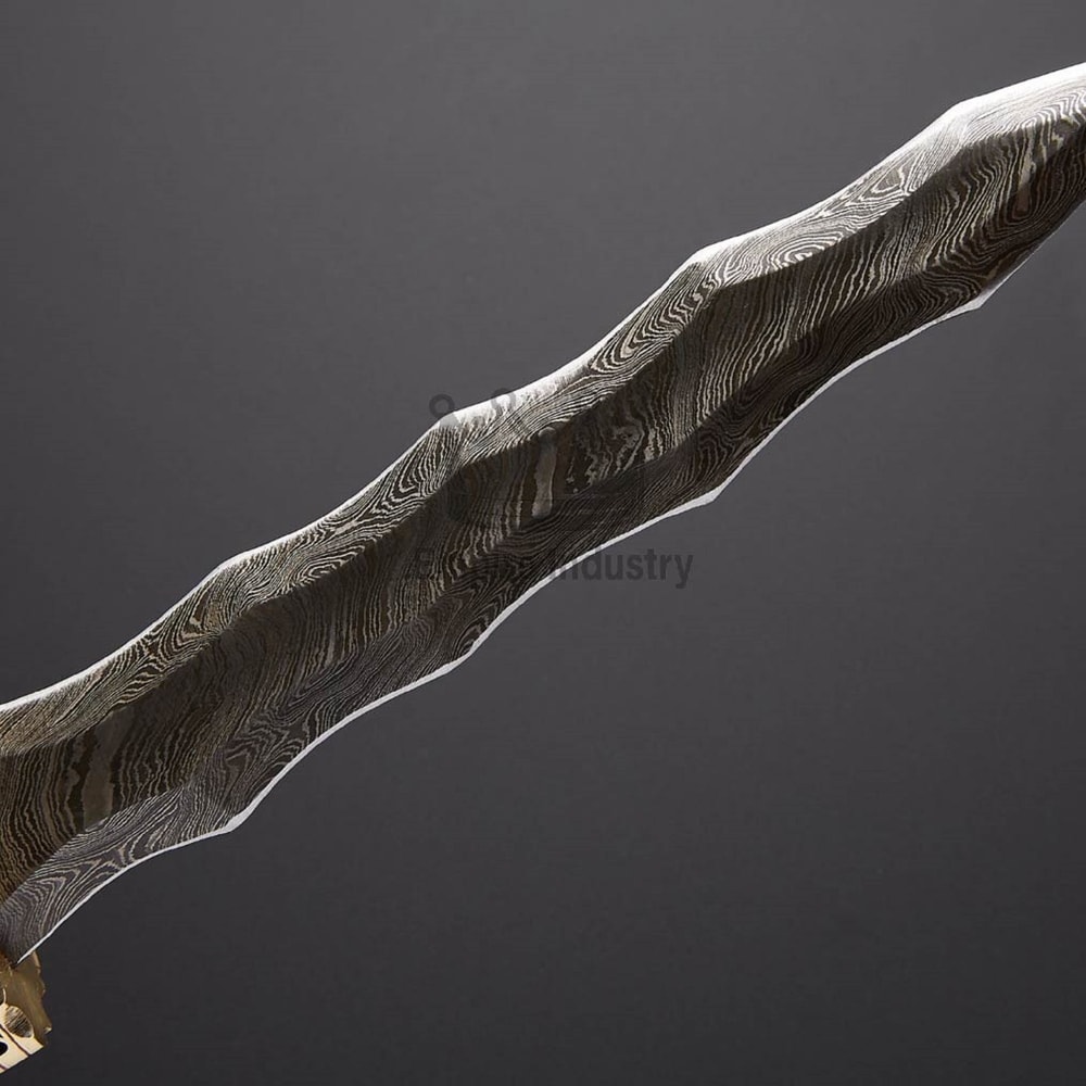 15 Inch Handmade Damascus Steel Double Edge Dagger Knife With Micarta Handle Christmas Gift Combat 1