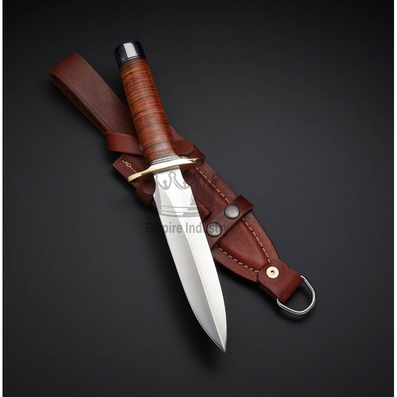13 Inch Handmade Carbon Steel Double Edge Dagger Knife With Leather Handle Christmas Gift Combat Da 0