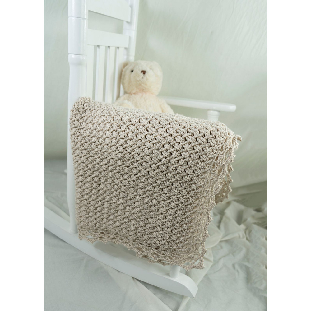 Diagonal Basketweave Baby Blanket In Cascade Yarns North Shore DK584 Downloadable PDF 0