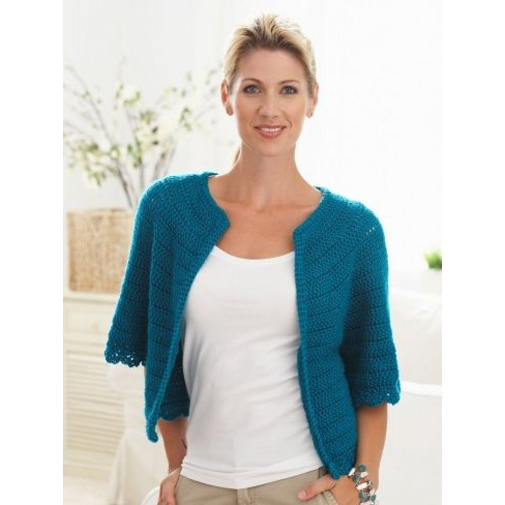Cape Sleeved Cardi In Caron Simply Soft Light Downloadable PDF 0