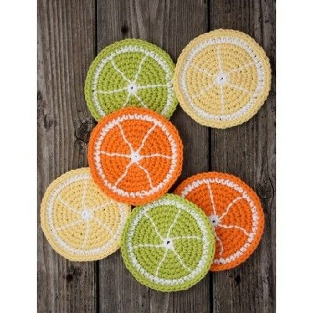 Citrus Slice Coasters In Lily Sugar n Cream Solids 0