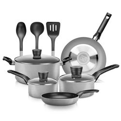SereneLife 11 Piece Pots and Pans Home Non Stick Kitchenware Cookware Set