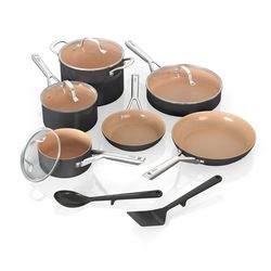 Extended Life Essential Ceramic 12-Piece Cookware Set, PFOA/PFAS Free