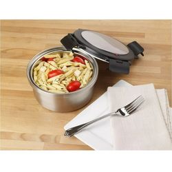28 oz Round Insulated Food Container, Stainless Steel
