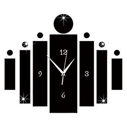 Carrie RStocker Bathroom Timer Clock Decor Modern Design Silver Watch Home Wall 3D Sticker Clock Wall Clock