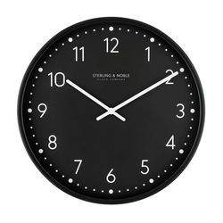 Carrie RStocker 15.5" Black Round Indoor Analog Wall Clock