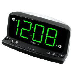Carrie RStocker Alarm Clock with Night Light - Easy to See Large Numbers, Loud Beep Alarm, Green LED Display