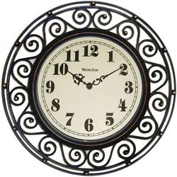 Carrie RStocker Wrought Iron Style Bronze Analog Quartz Accuracy 12" Round Wall Clock