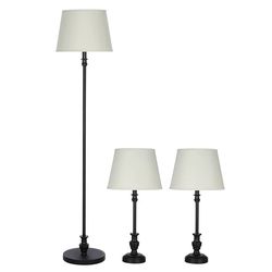 Carrie RStocker Traditional 3-Piece Lamp Set, Bronze Finish