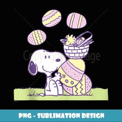peanuts - snoopy woodstock easter eggs - digital sublimation download file
