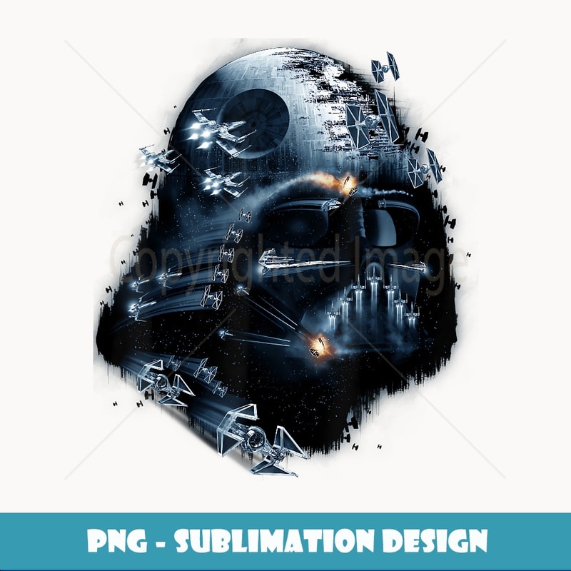 Star Wars Darth Vader Helmet Collage Graphic - High-Quality PNG Sublimation Download