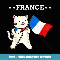 French Flag & Cat FRANCE - Instant PNG Sublimation Download