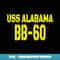 USS Alabama BB60 WW2 Battleship Warship Front&Back - Artistic Sublimation Digital File