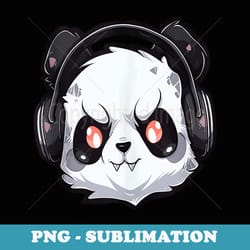 spooky halloween vampire panda dj halloween rave - high-resolution png sublimation file