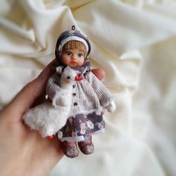 Miniature interior doll, Easter gift, Unique gift for birthday, Home decor, Dollhouse miniatures