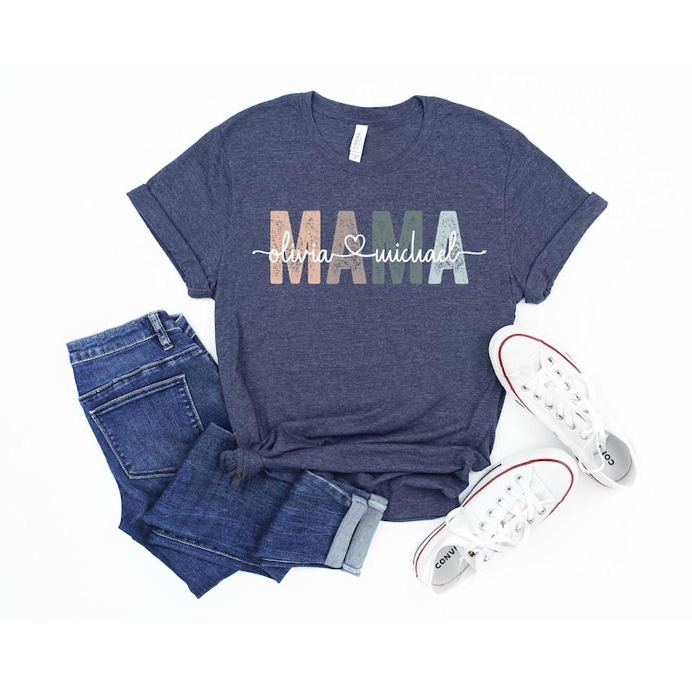 Custom Mama Shirt, Mom Shirt With Names, Personalized Mama T-shirt, Custom Mama Shirt, Mother's Day Shirt, Mama With Children Names Tee1 (1).jpg