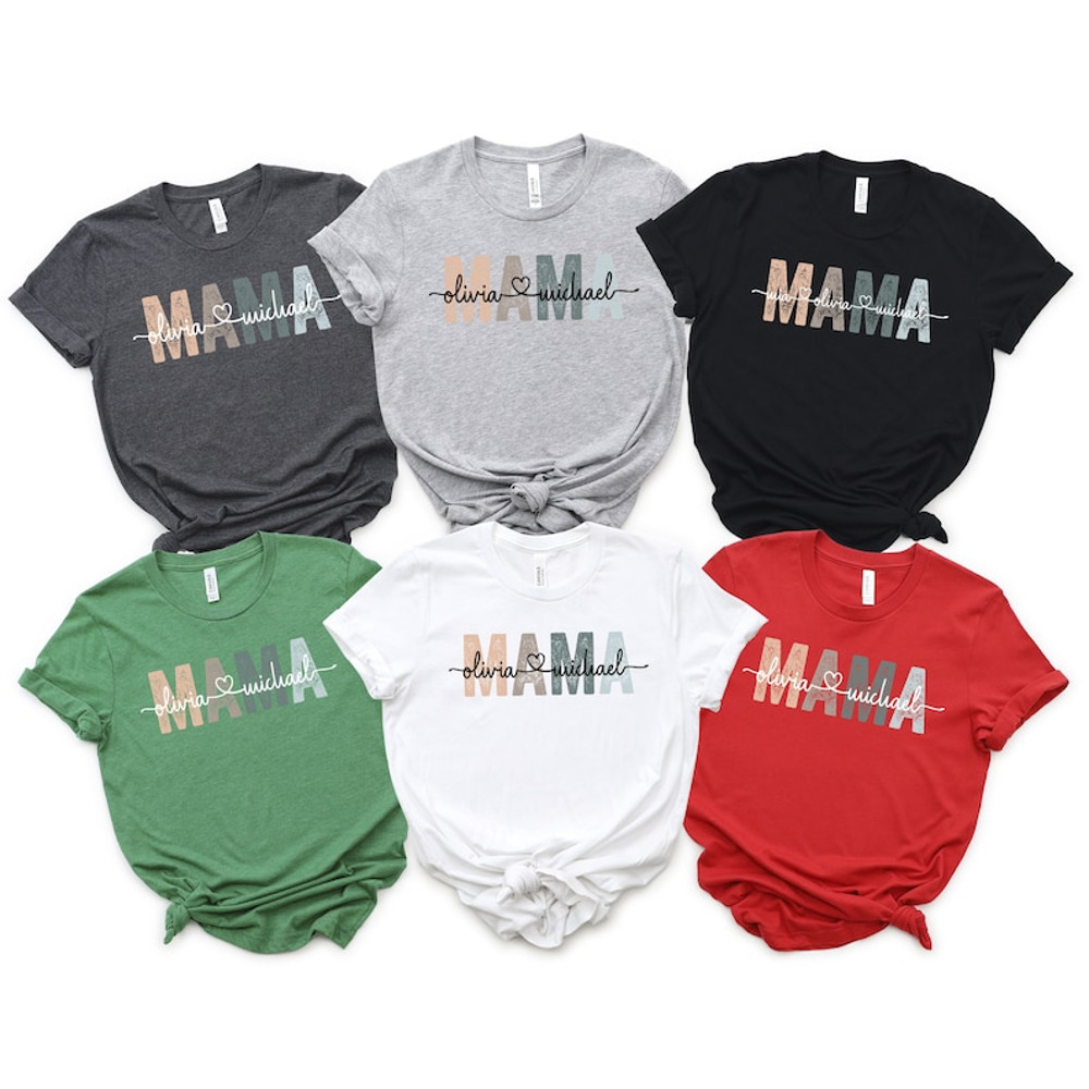 Custom Mama Shirt, Mom Shirt With Names, Personalized Mama T-shirt, Custom Mama Shirt, Mother's Day Shirt, Mama With Children Names Tee2 (1).jpg
