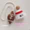 Football Fan Charm Keychain Crochet Pattern Rear View Mirror Car Charm For Swiftie Red Striped Beanie Hat 87 Taylor 0