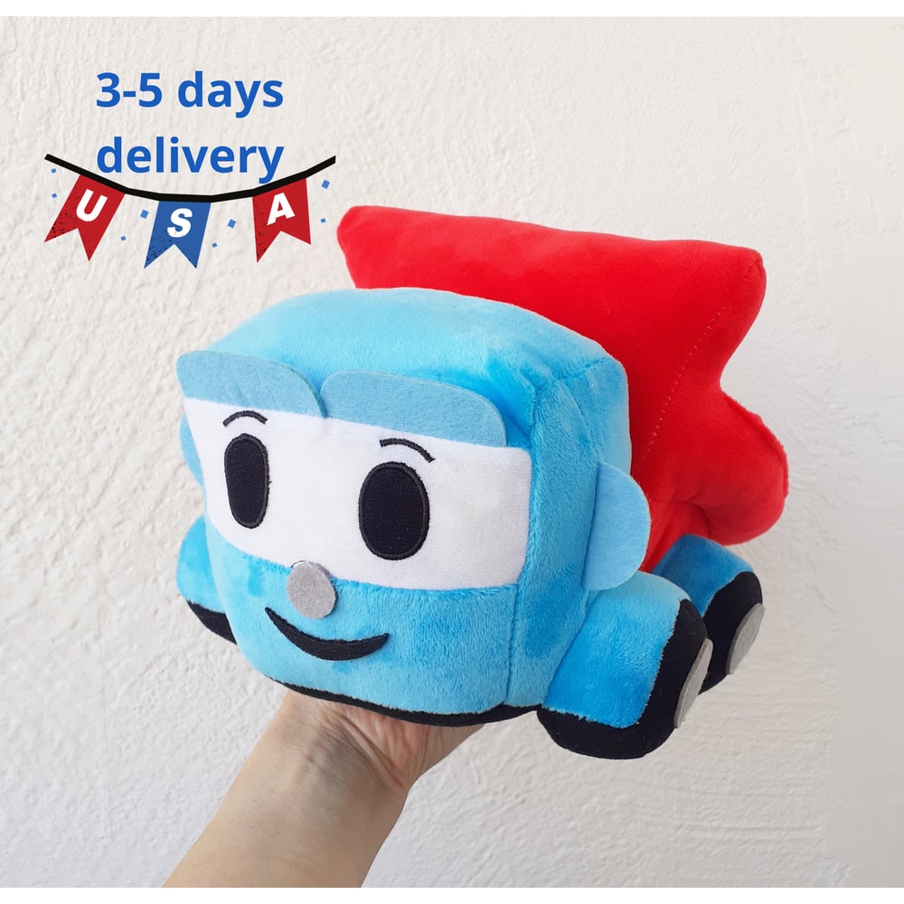 Blue And Red Truck Plush Truck Soft Toy Christmas Gift For Boys Plush Toy Car Birthday Gift Plush T 0
