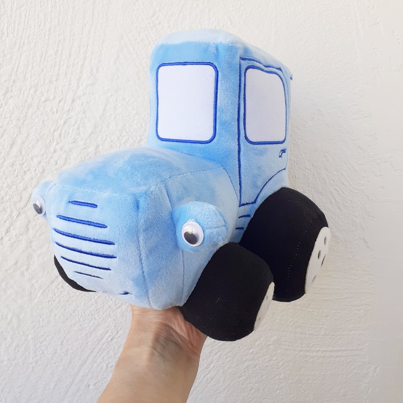 Blue Tractor Soft Tractor Stuffy Kids Plush Toys Gift Birthday Soft Toys Gift For Todller Boy Chris