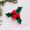Holly Berry Ornament Crochet Pattern Crochet Christmas Appliquie Holly Leaf Christmas Home Decorati 2