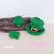 Leprechaun Hat Mini Crochet Pattern St Patricks Day Mini Top Hat With Crochet Shamrock Applique Tin 0