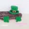 Leprechaun Hat Mini Crochet Pattern St Patricks Day Mini Top Hat With Crochet Shamrock Applique Tin 2