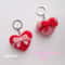 Heart With Bow Keychain Crochet Pattern Coquette Heart Crochet Valentines Matching Keychains Couple 4