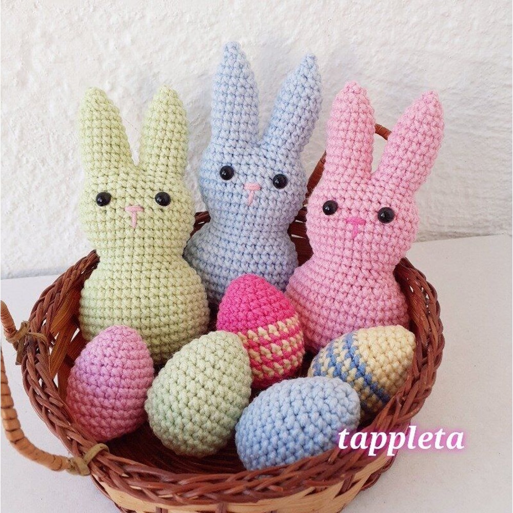 Marshmallow Bunny And Egg Crochet Pattern Peep Bunny Pattern Easter Egg Pattern Easter Bunny Simple 0