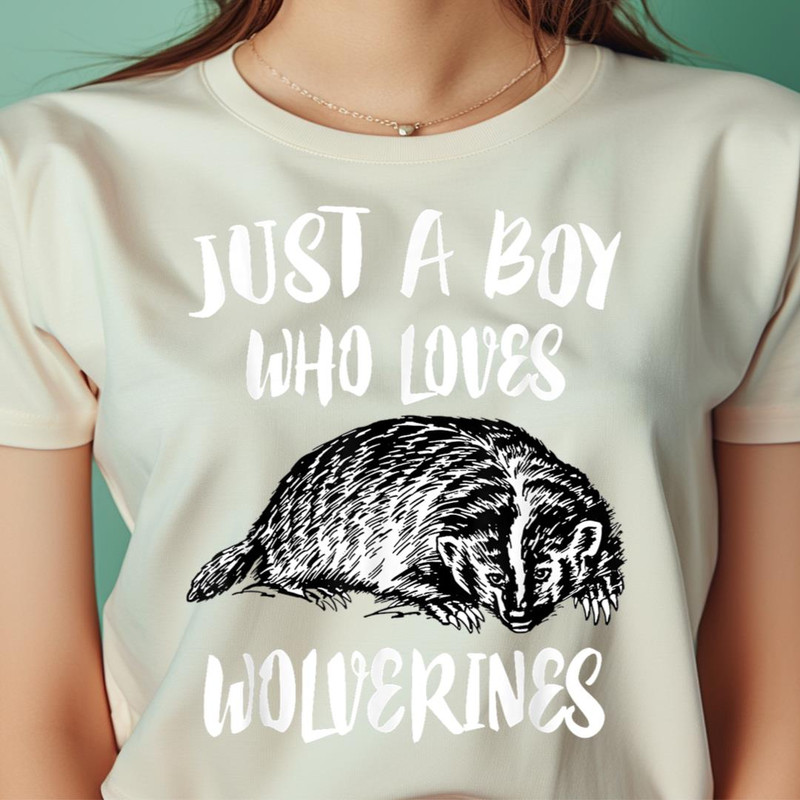 Just A Boy Who Loves Wolverines Animal Gift PNG, Wolverine PNG, Marvel Wolverine Digital Png Files.jpg