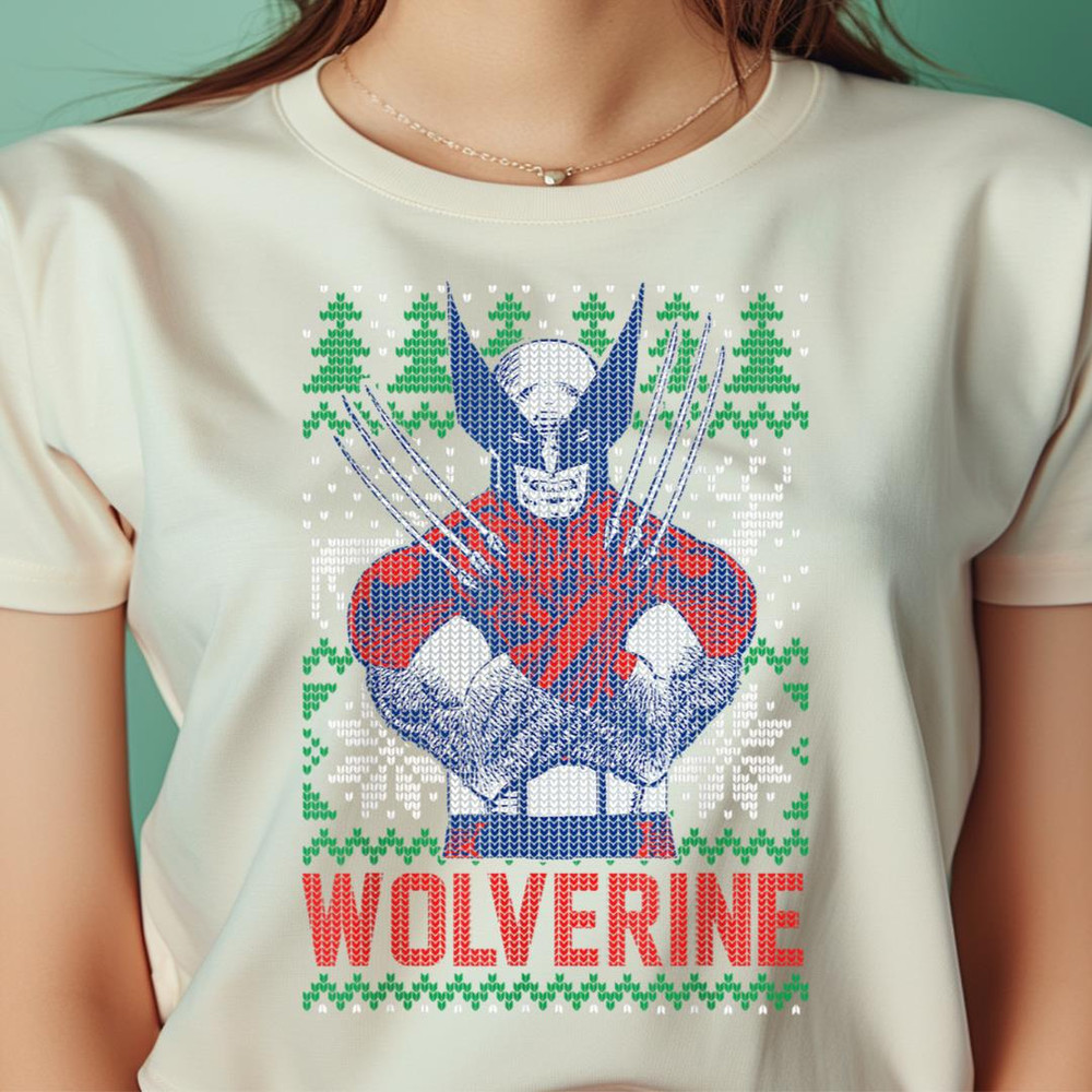 Marvel X-Men Wolverine Christmas Tree Ugly Sweater PNG, Wolverine PNG, Marvel Wolverine Digital Png Files.jpg
