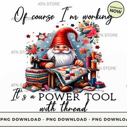 a power tool with thread sewing quilting downloadable png instant download, atn store, high-quality png