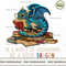 A World Of Bookworms Be A Book Dragon Downloadable PNG Instant Download, ATN Store, High-quality PNG.jpg