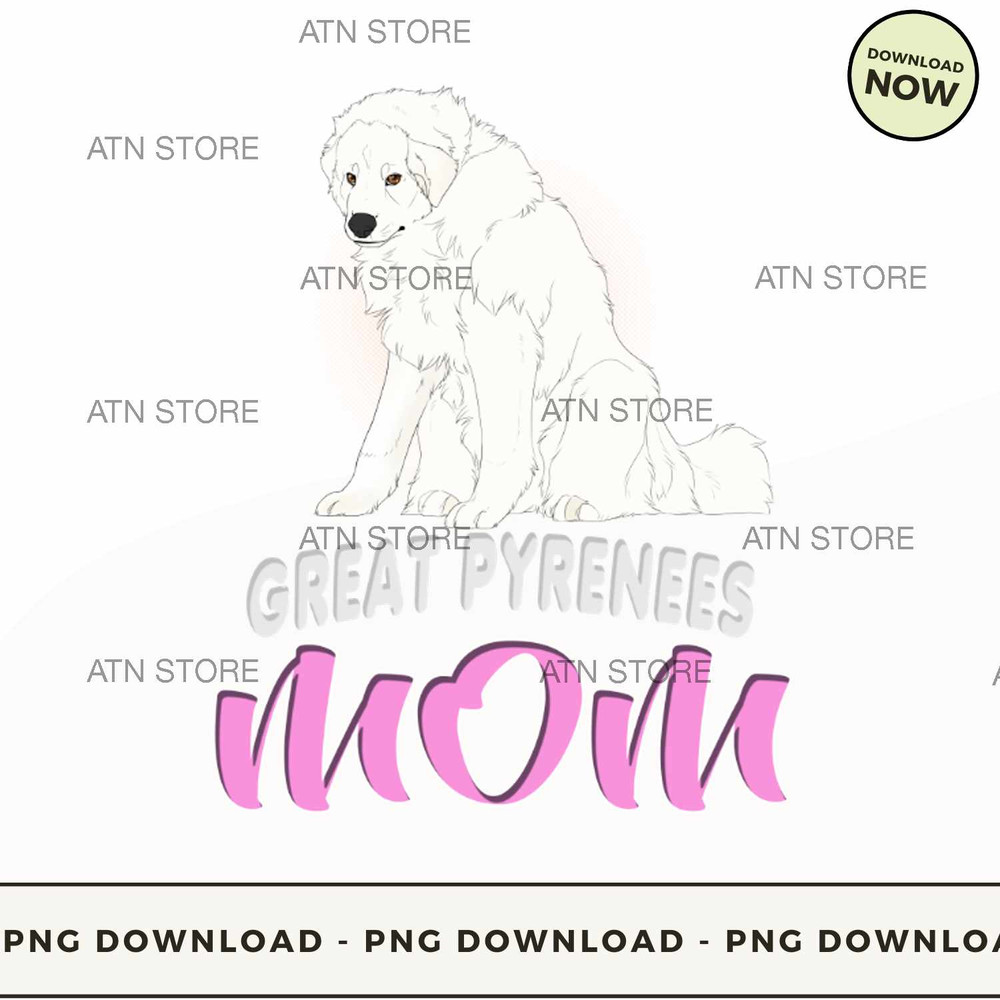 I Love My Great Pyrenees Mom Dog.jpg