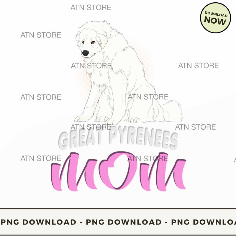 I Love My Great Pyrenees Mom Dog.jpg