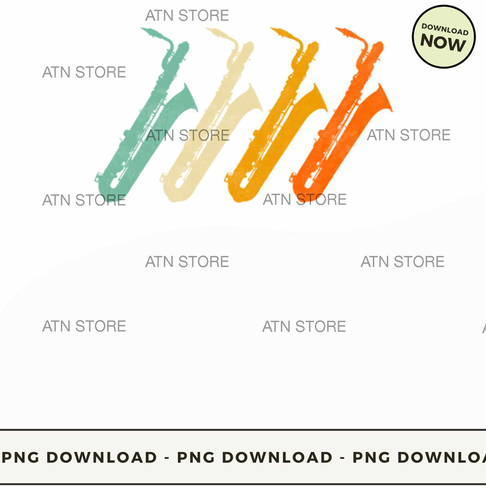 Retro Baritone Saxophone Hoodie For Bari Saxophonist.jpg