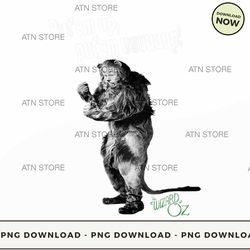 putem up putem uuuuuup wizard of oz cowardly lion t shirt 59 high-quality png instant download, atn