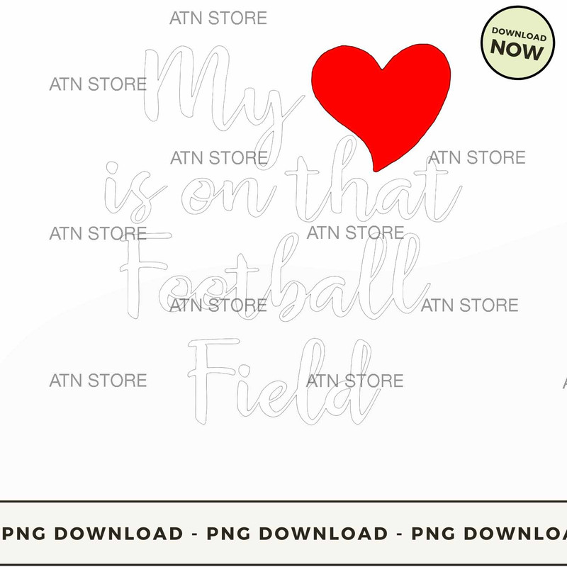 My Heart is on that Field Football T-Shirt Parents Mom Dad.jpg