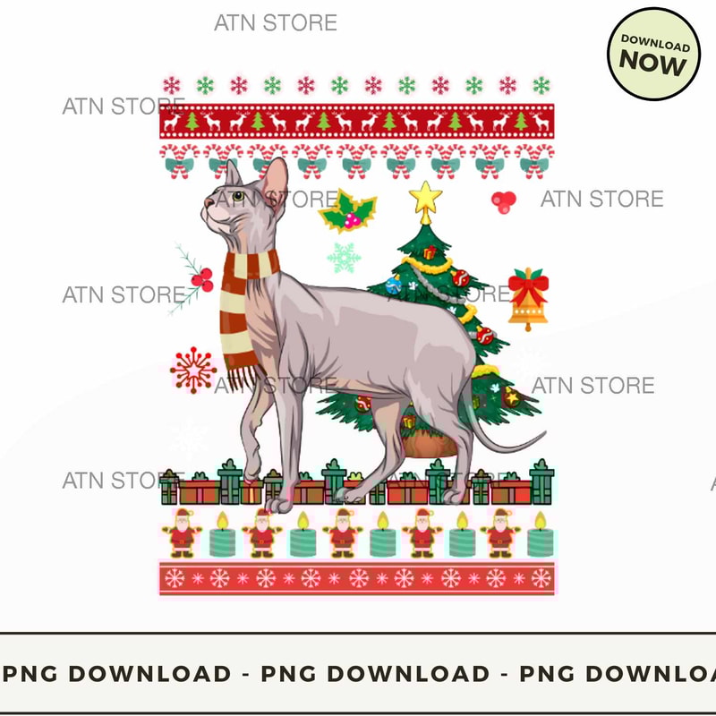 Sphynx cat Christmas Sweatshirt.jpg